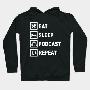 EAT SLEEP PODCAST REPEAT Hoodie